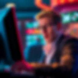 A surprised player looking at his screen after accidentally betting his entire bonus instead of 50 cents, with a humorous expression on his face.