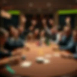 Group of players at a casino table joyfully celebrating after all achieved Blackjack