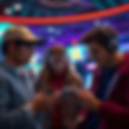 Concerned players looking at closed gambling sites on their devices, symbolizing lost opportunities and income.