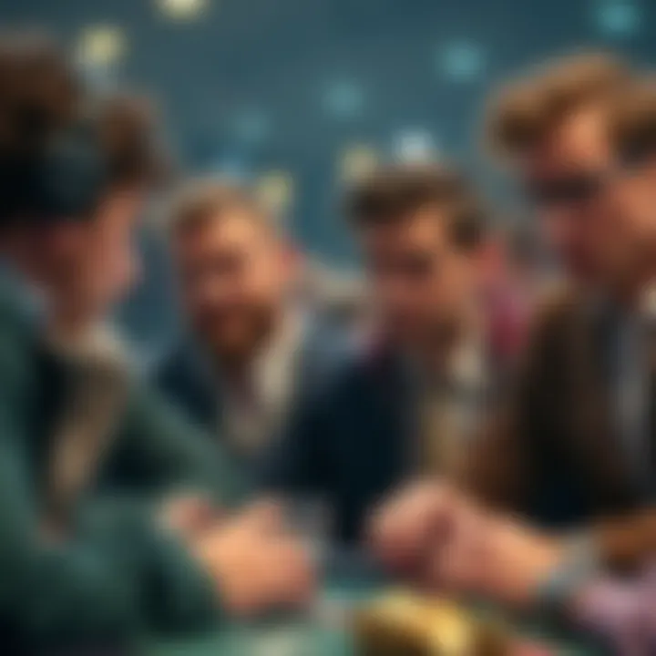 Four players showing disappointment after poor game performance during a crucial betting moment