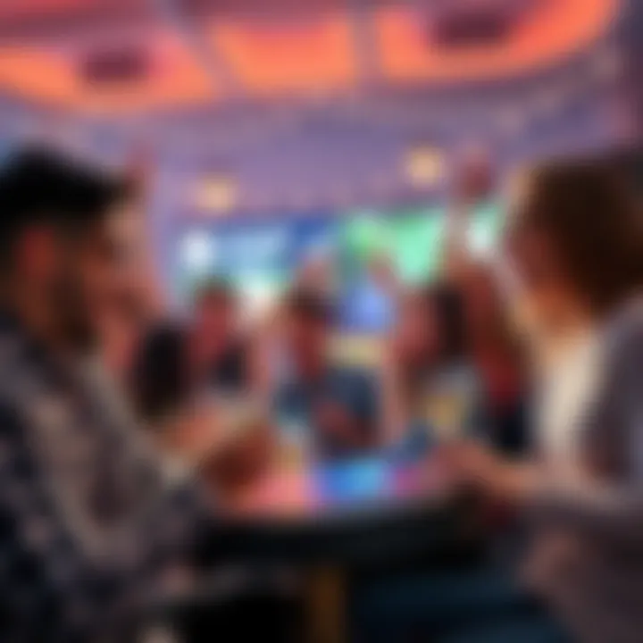 People celebrating while playing games with house funds, showing excitement and joy