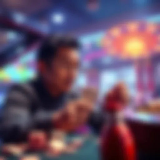 A person deposits winnings into a gambling account, contemplating risks and strategies.