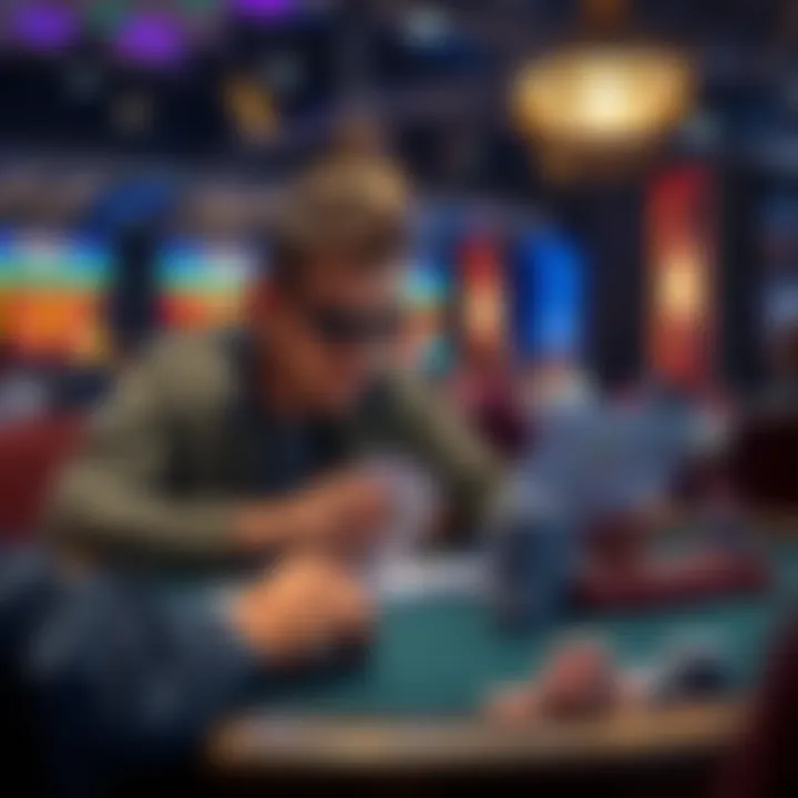 A new PLO player studying poker charts and strategies at a table, considering pot betting options against weak opponents.