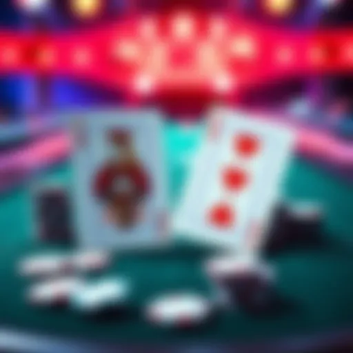 A pair of Pocket Queens displayed on a poker table with chips and cards in the background