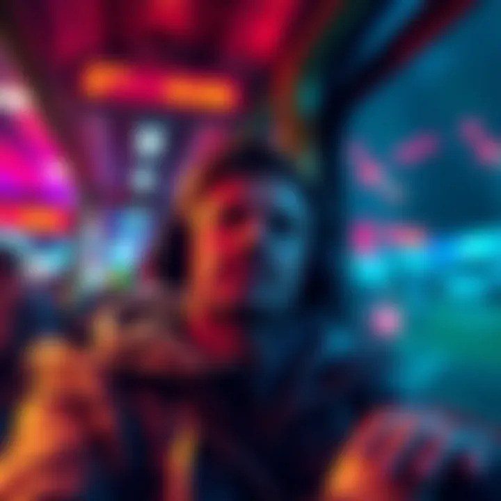 A person wearing headphones, enjoying a podcast about horse racing while commuting.