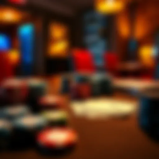 A setup of poker chips and cards on a table for a home game night with friends