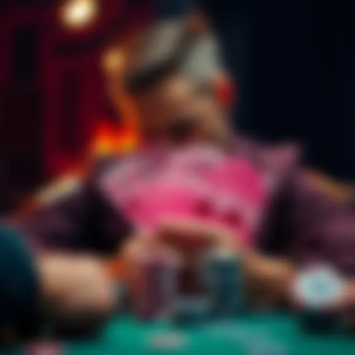 A poker player considers a tough bet with Aces on a K-7-5 board after a big raise from the opponent.