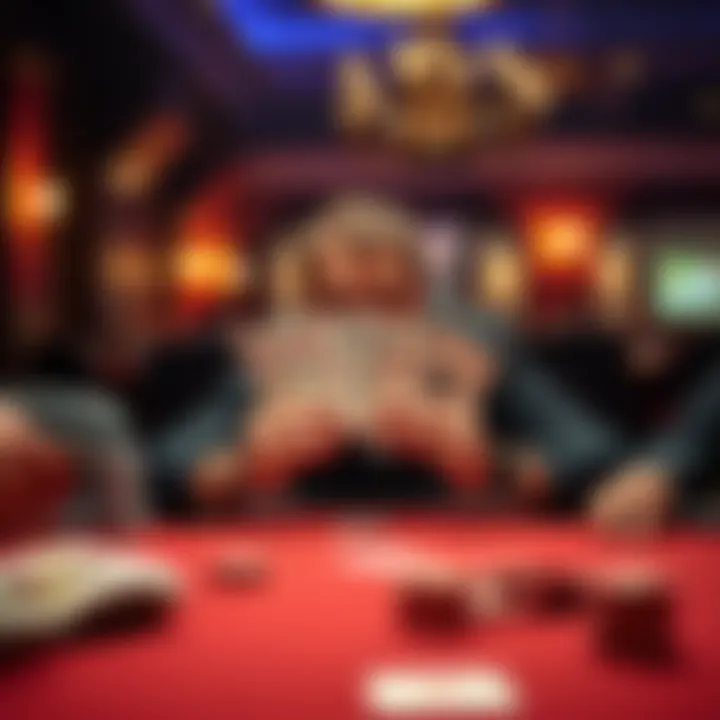 A player holding A♠︎K♣︎ at a poker table, considering a big bet