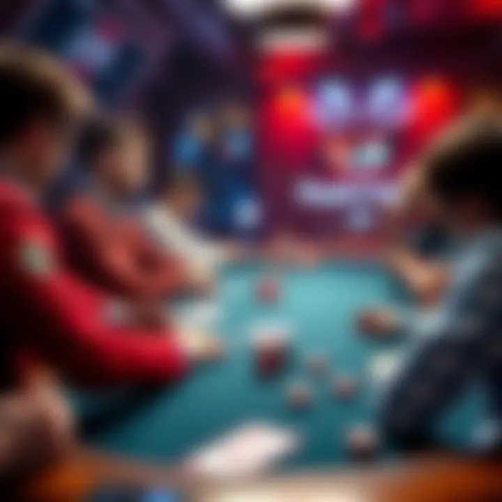A group of poker players sitting around a table, some are limping in their bets while others consider their options.