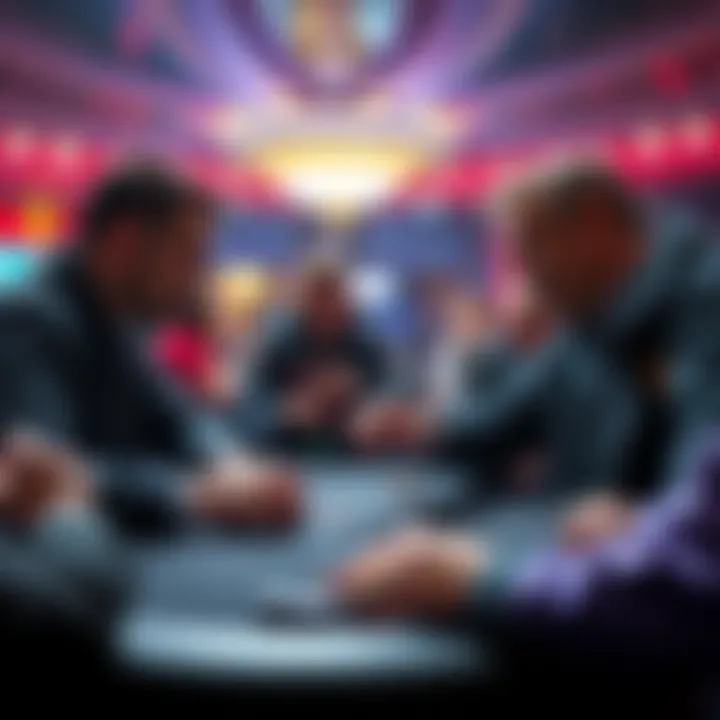 A tense moment at a poker table during the WSOP, with players discussing a misdeal situation, featuring Bobby James and Ricky Landais.