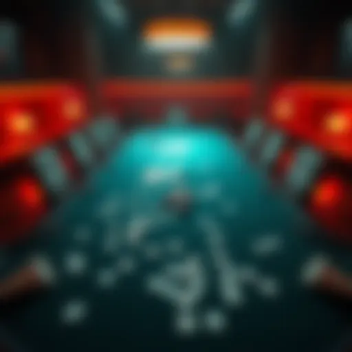 A poker table with empty chairs and scattered playing cards, symbolizing loss and emptiness after a betting disaster