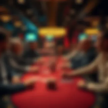 People playing poker at a casino table, following proper etiquette and showing respect among players.