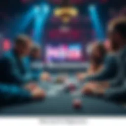 A group of beginners learning poker strategies at a table with cards and chips