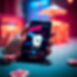 Close-up of a smartphone displaying a user-friendly poker app design