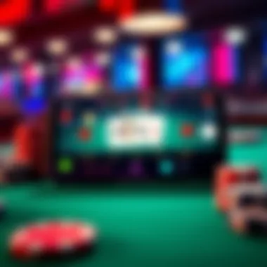 A smartphone displaying a poker app with blind and stack management features