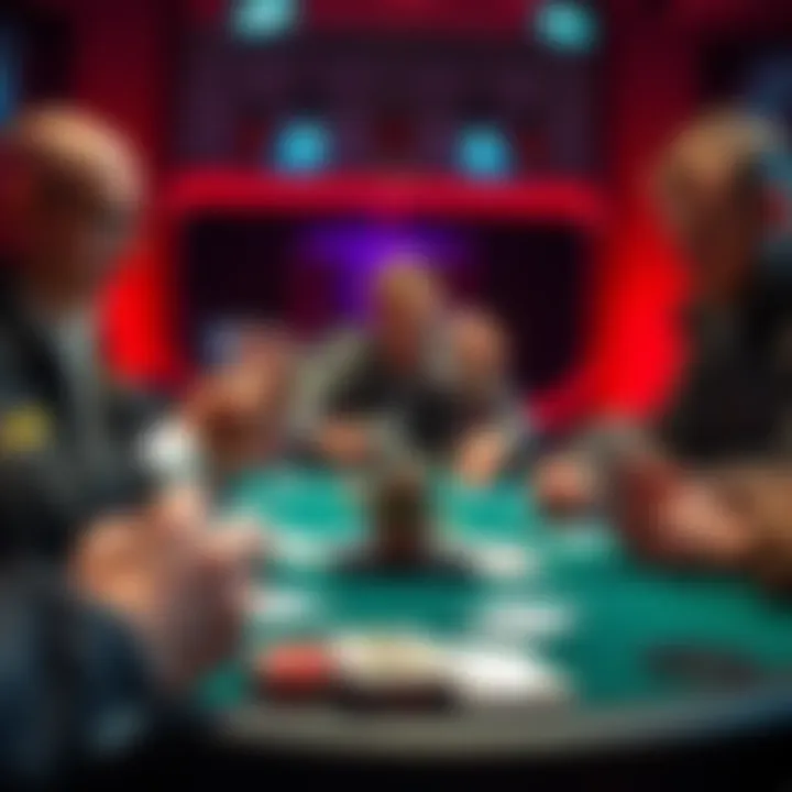 Poker game with dramatic moment Players reveal their cards during a high-stakes Pot-Limit Omaha game that features a straight flush beating quads