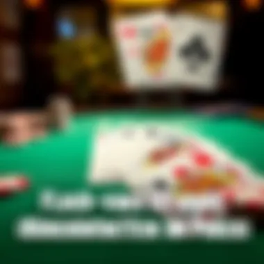 Poker Cards on a Table A hand of poker cards showcasing a flush hand with hearts and a straight hand with mixed suits, laid out on a green felt table
