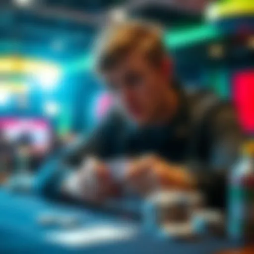 A tense poker game featuring Patrick Antonius focused on his cards at a casino table.