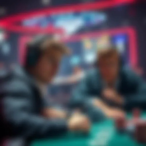 Two poker players showing concern over viewer drop on YouTube