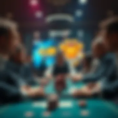 A tense poker game moment with players focusing on the dealer who is about to make a decision after a controversial call.