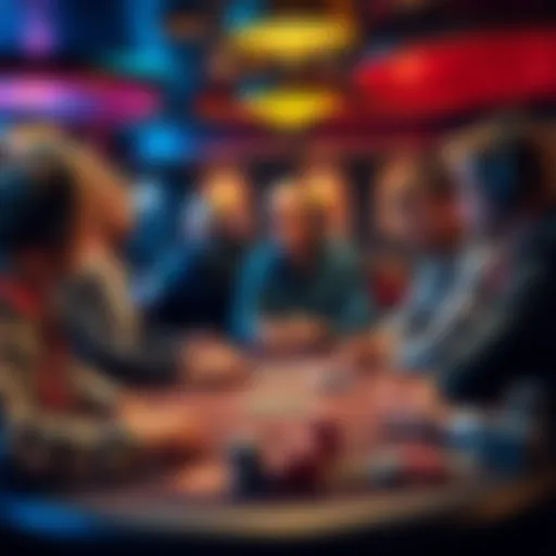 A group of poker players sharing tips and strategies at a table