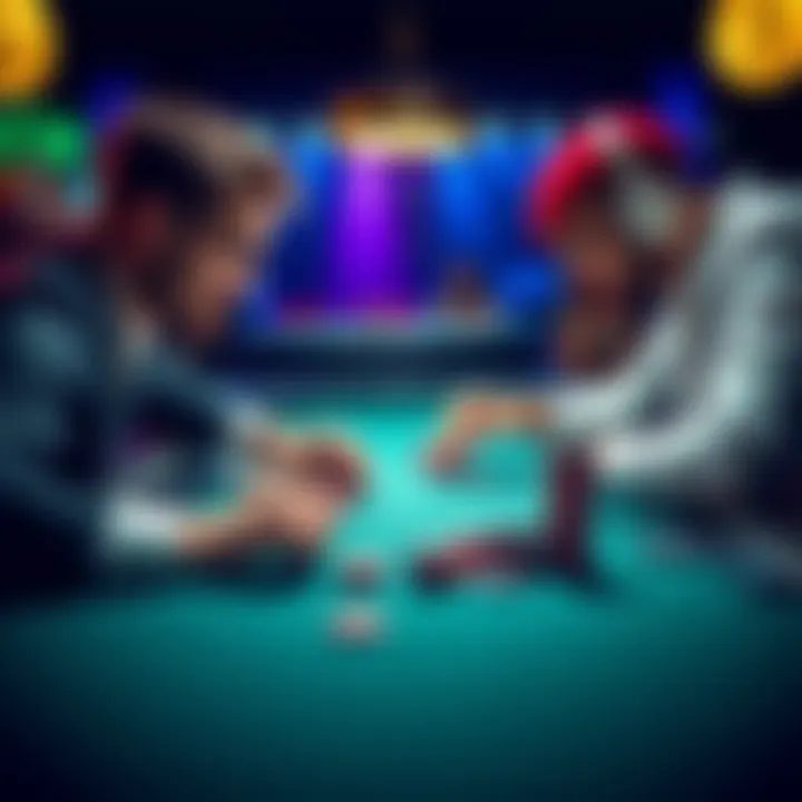 3coin and Koon facing off in a tense poker hand with chips stacked on the table and an all-in bet in play