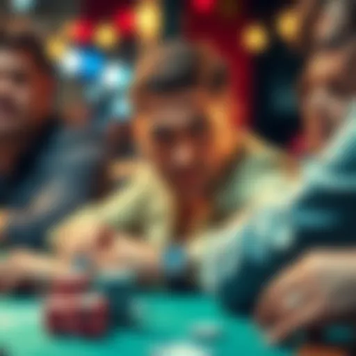 A player looks frustrated while a friend goes all-in during a poker game