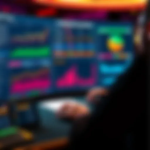 A player analyzing poker hands on a digital screen with charts and graphs showing variance and results from GGPoker games.