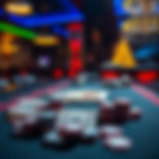 A poker table set up with cash and chips, symbolizing payouts and player experiences.