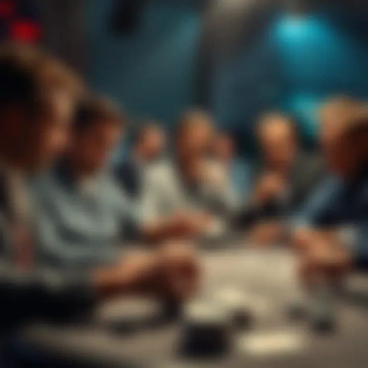 Poker Game with Frustrated Players Frustrated poker players at a table showing disappointment over cards, reflecting concerns from reviews.