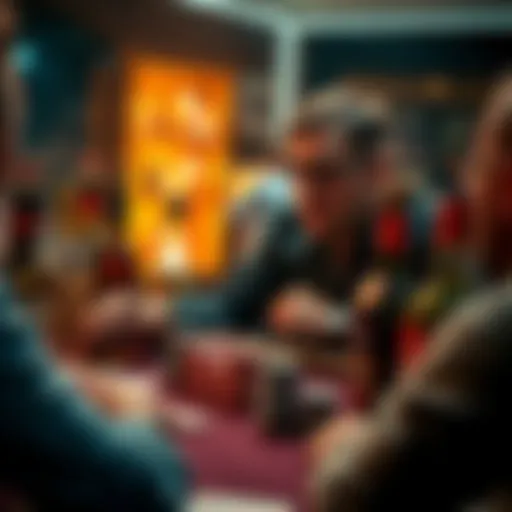 A player looks shocked at the poker table with high stakes chips, surrounded by alcohol bottles, illustrating a mix-up between low and high stakes games.