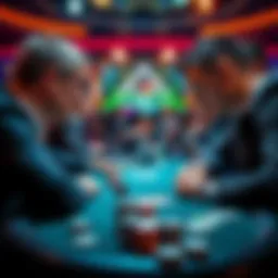 Ossi Ketola and Bjorn Li face off in an intense poker match, with chips and cards on the table, showcasing high stakes excitement.