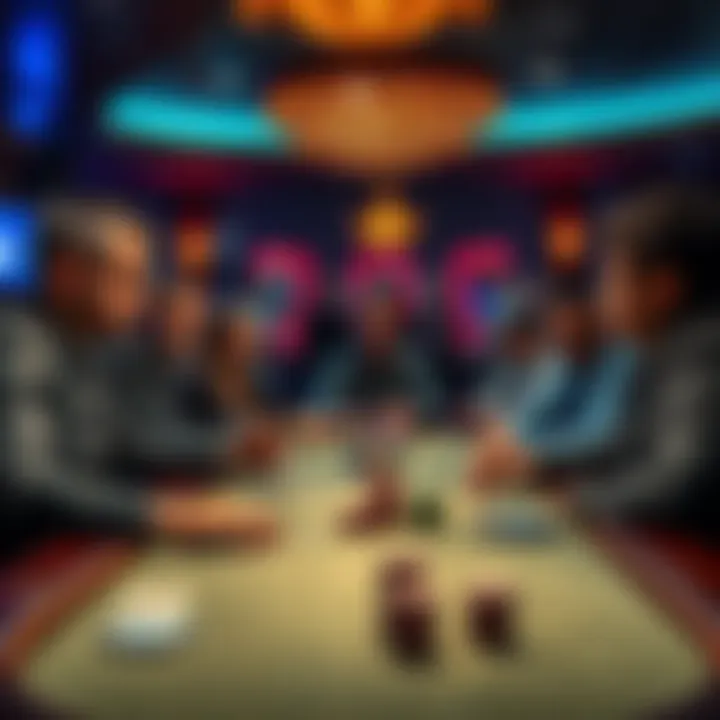Players at a poker table engaged in a loose 1/3 game with $400 bets