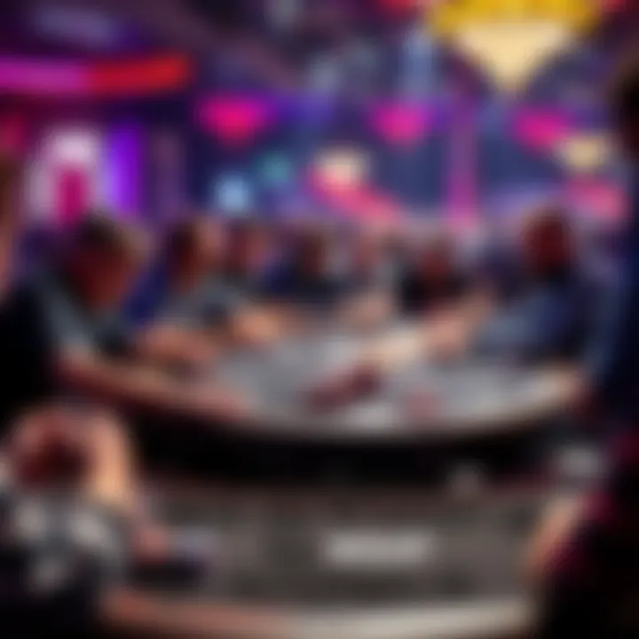 Players engaged in a slow-paced poker game during the WSOP event