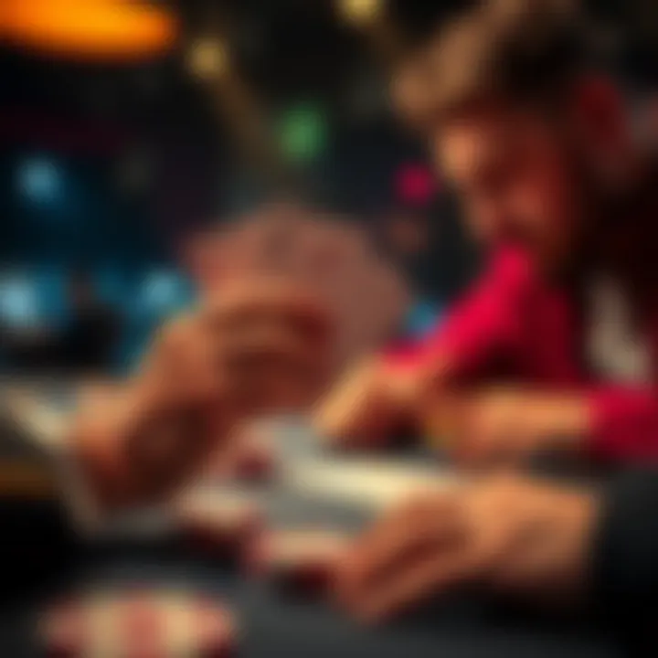 A player with pocket nines considers calling against an opponent's pocket aces during a tense poker game.
