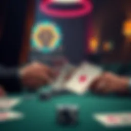 Poker hand showdown A tense poker match scene with a player holding pocket kings and another player pushing all-in, showcasing a dramatic moment in the game.