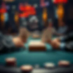 A poker table with two players showing pocket Kings facing pocket Aces, in a tense moment of a cash game