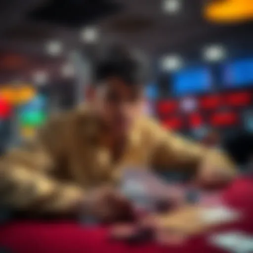 A young man from India asking for mentorship in Texas Hold'em poker at a table with cards and chips.