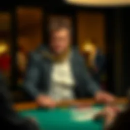 A poker player steps away from the table to take a breather outside, looking relaxed and ready to refocus