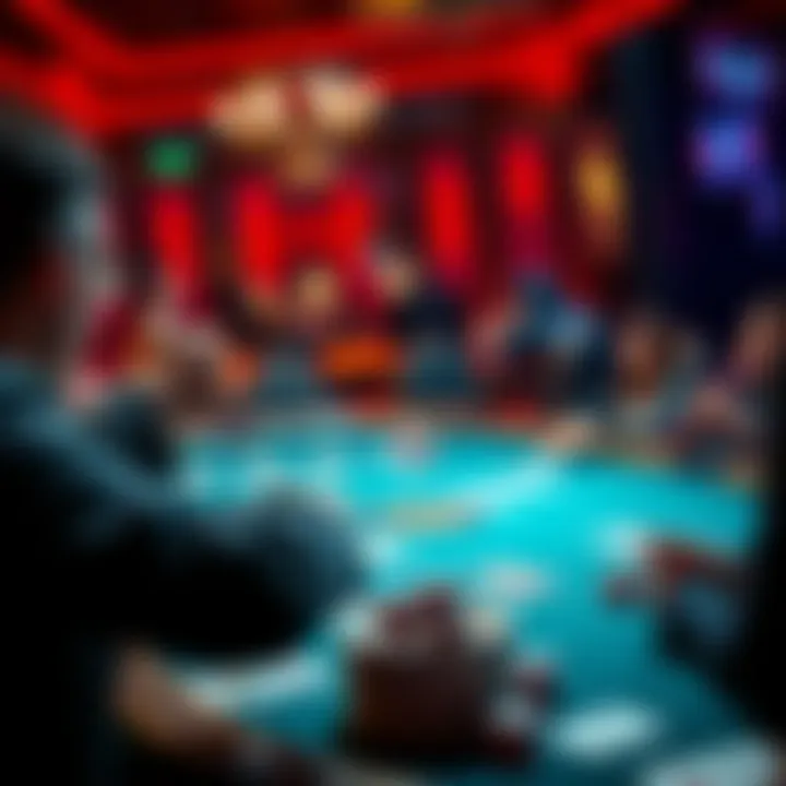 A poker player giving a thumbs up to an opponent after a successful bluff at the poker table