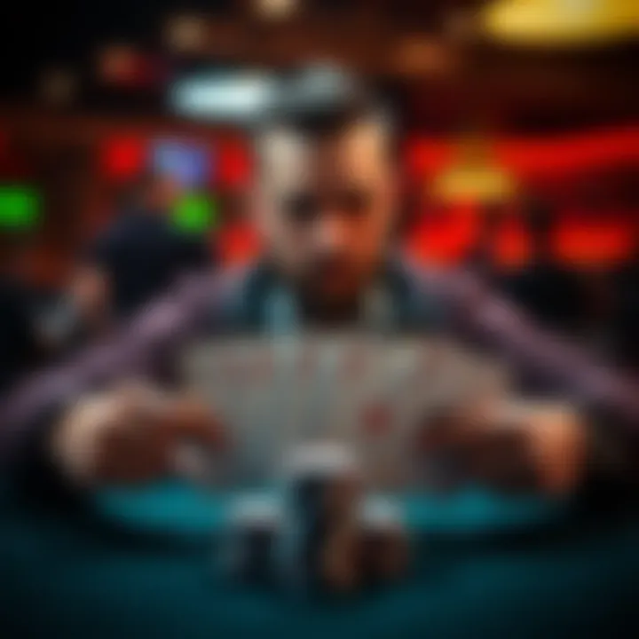 A poker player showing two sets of quads with JJ during a game