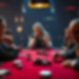 A poker player reveals her cards to others at the table, causing concern for another player.