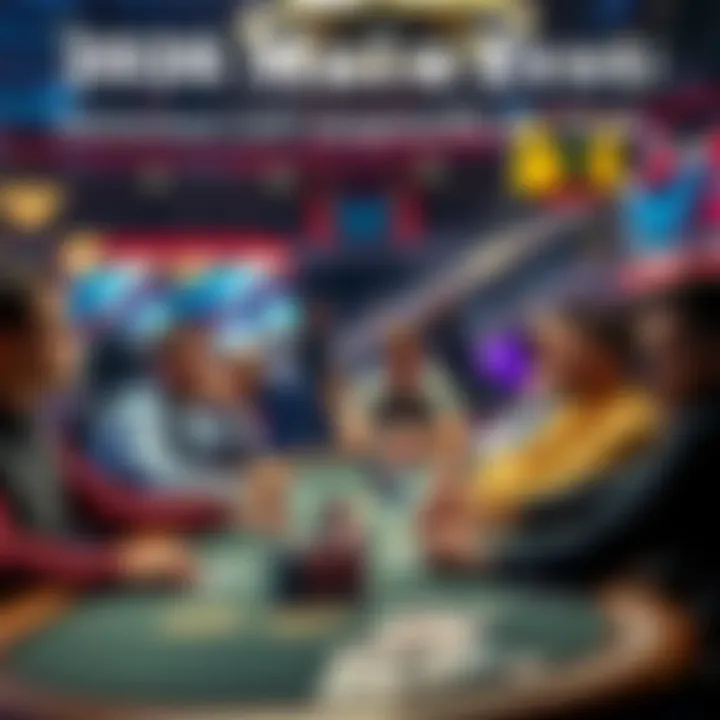A group of poker players sitting at a table looking thoughtful as they make decisions during the 2026 Main Event.