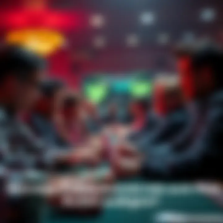 A group of poker players discussing their career choices after a big tournament win