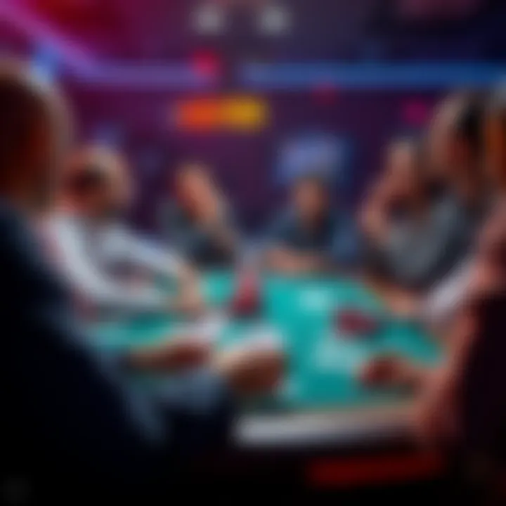 A group of players focused on a Big O High Hand Only poker game, with cards in hand and chips stacked on the table