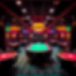 View of a licensed poker room with 12 tables ready for play