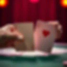 Two poker hands displayed with cards face up, showing a winning hand comparison