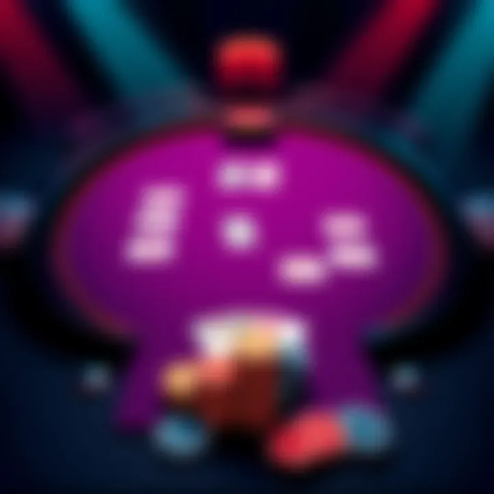 An illustration showing a poker table layout highlighting the Big Blind and Button positions with cards and chips in play