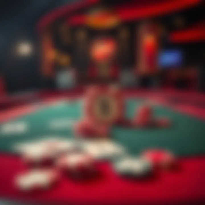 A poker table displaying chips and playing cards, symbolizing strategies to win money for a graphics card purchase.