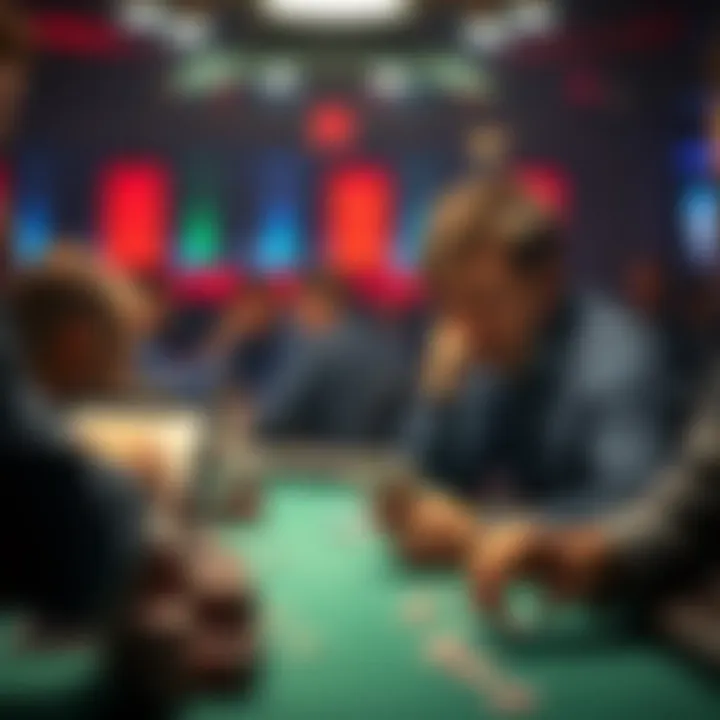 A worried poker player at a table, looking frustrated with cards in hand, surrounded by chips and other players, questioning fairness of the game.